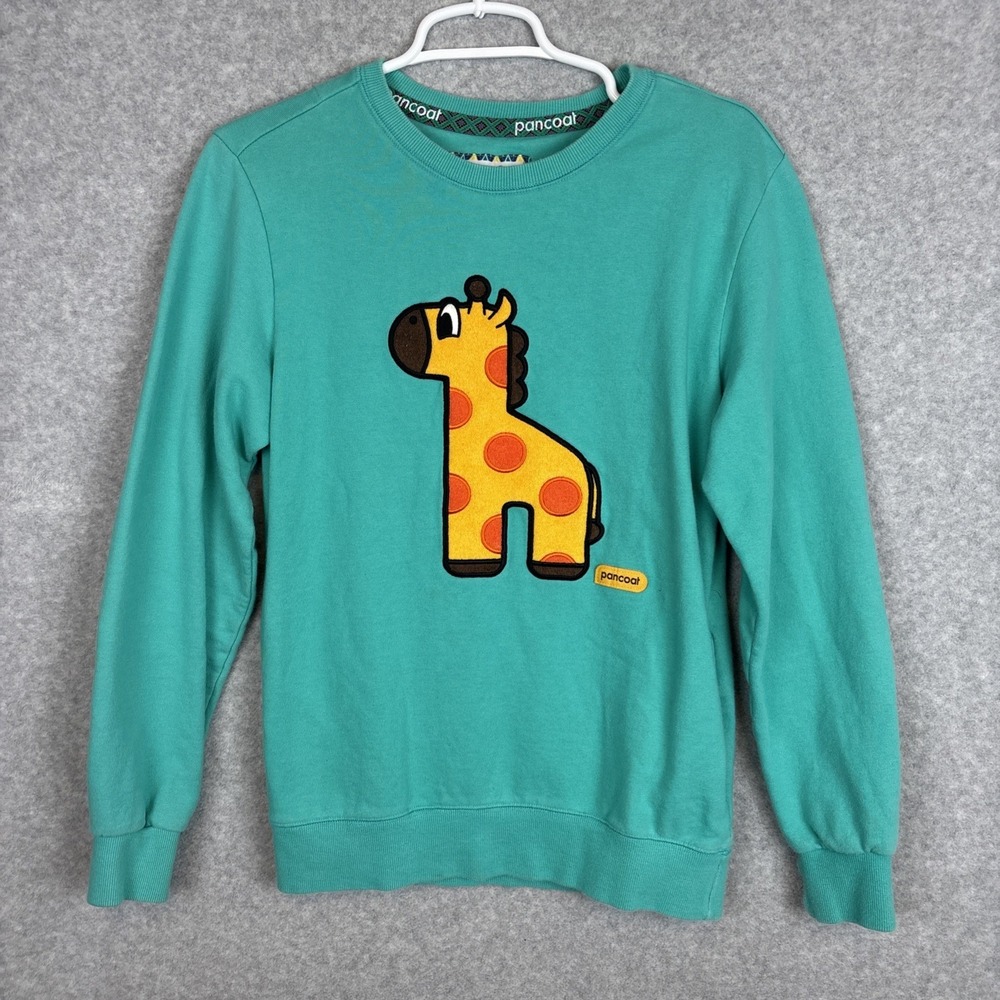 Pancoat Equipment Sweatshirt Women's Size Small Blue Embroidered Giraffe